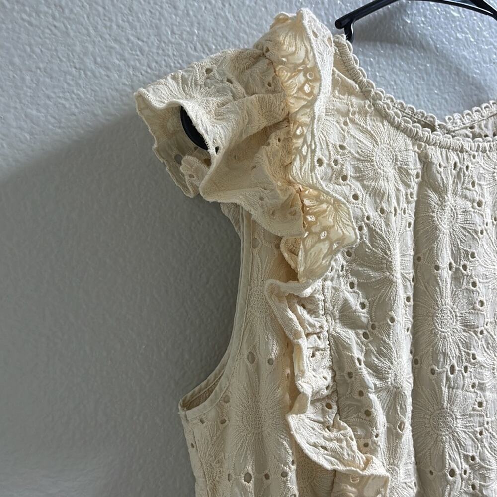 A23) Happy X Nature Sexy Open Back Ruffed Lace Sleeve Romper Short Pants size 12 - Picture 3 of 16